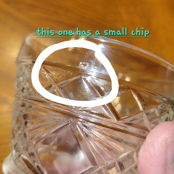 Vintage Hazel Atlas Glass Big Top Peanut Butter pattern clear glass foot - Picture 7 of 7